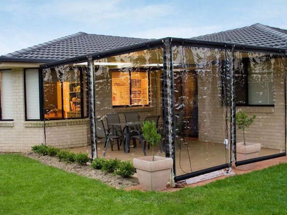 Outdoor Patio Blind Clear PVC 120 x 240cm