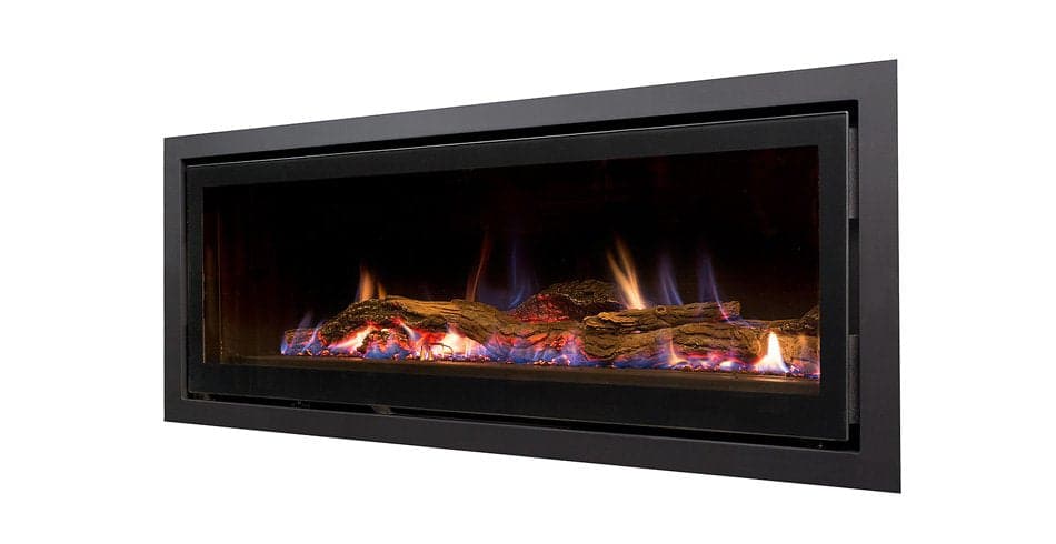 Heatmaster Seamless Landscape Natural Gas Fire & Flue Package Heating Home and Living Home Solutions Home Heating Wood Fires Log Burners woodfires Gas heaters Outdoor heating