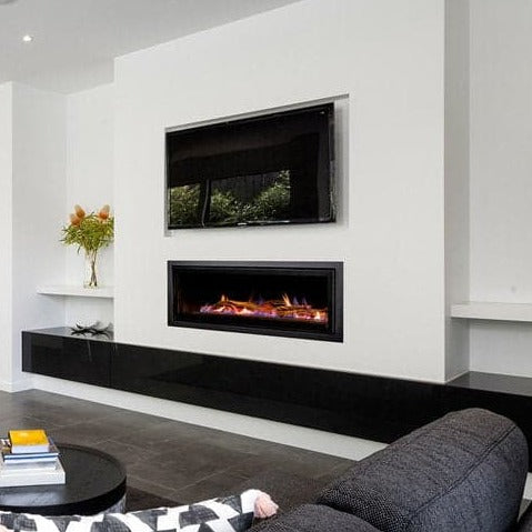 Heatmaster Seamless Landscape Natural Gas Fire & Flue Package  Heating Home and Living Home Solutions Home Heating Wood Fires Log Burners woodfires Gas heaters Outdoor heating